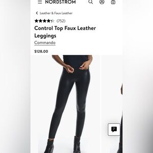 Commando Control Top Faux Leather Leggings